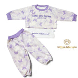 Likely cotton or a cotton blend, given the casual, comfy look typical of kids' clothing.